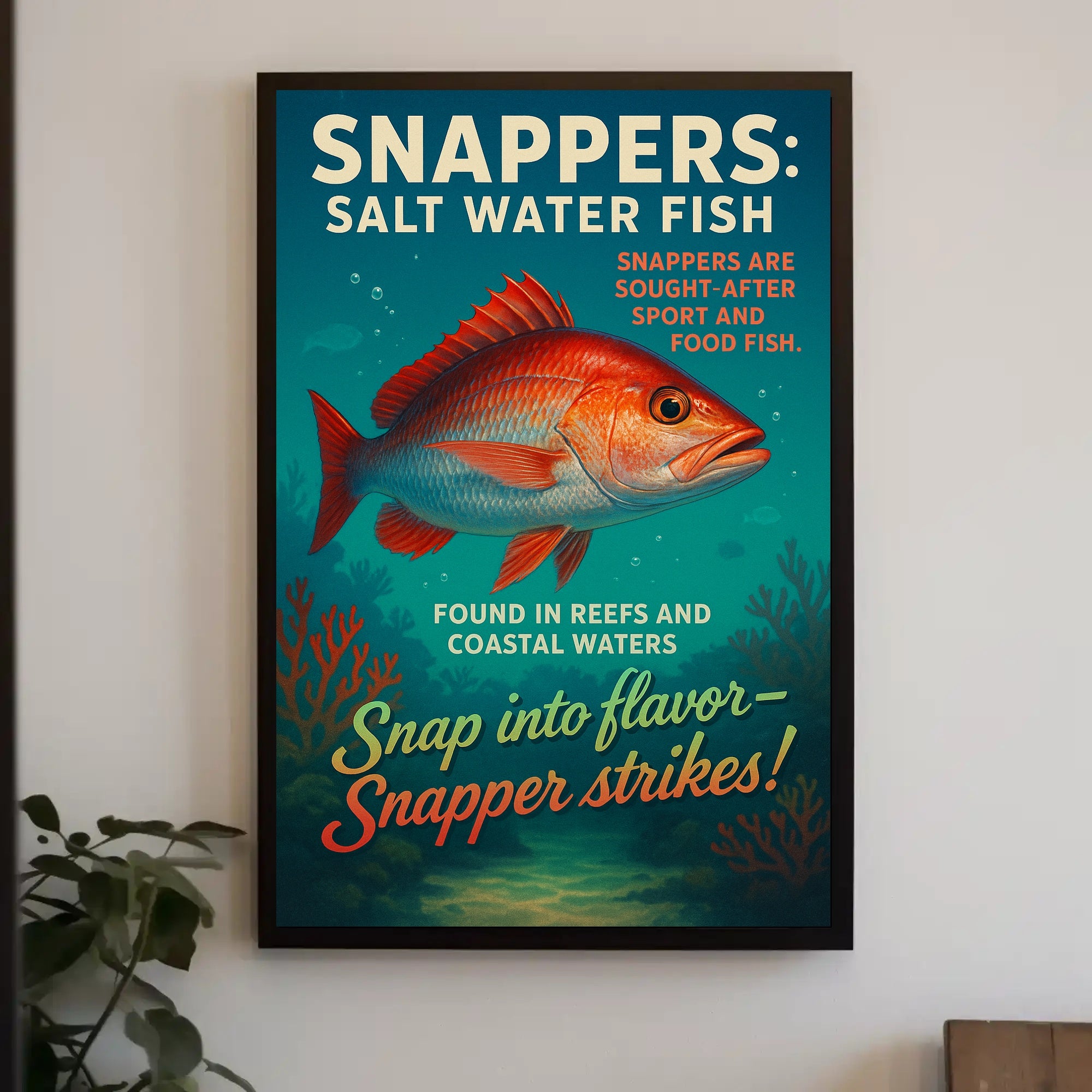 Snappers Salt Water Fish Poster PosterGoat