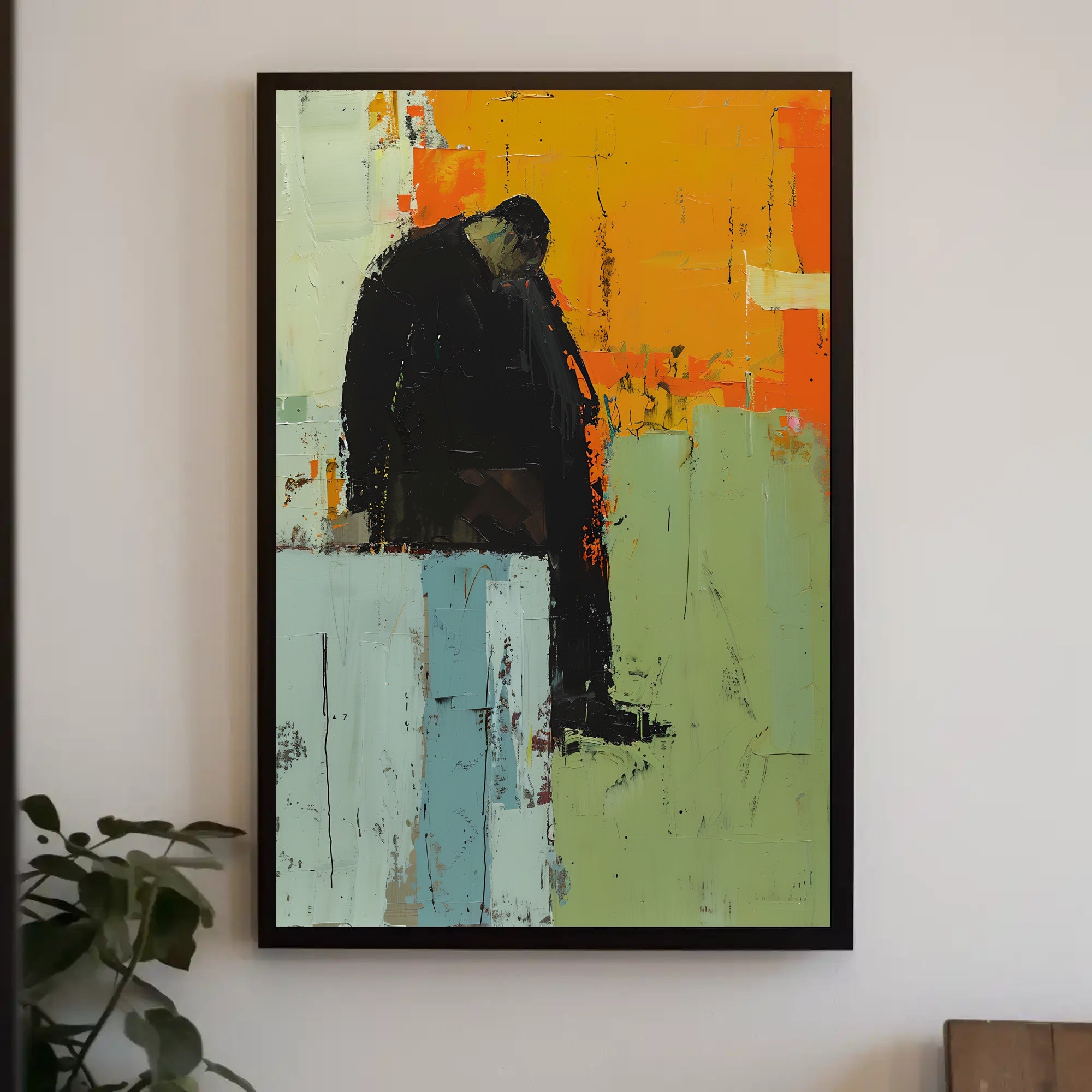Somber Introspection Abstract Art Print - Artistic Poster PosterGoat
