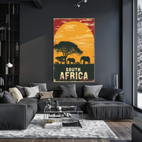 South Africa Sunrise Safari Travel Poster PosterGoat