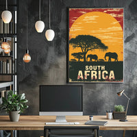 South Africa Sunrise Safari Travel Poster PosterGoat