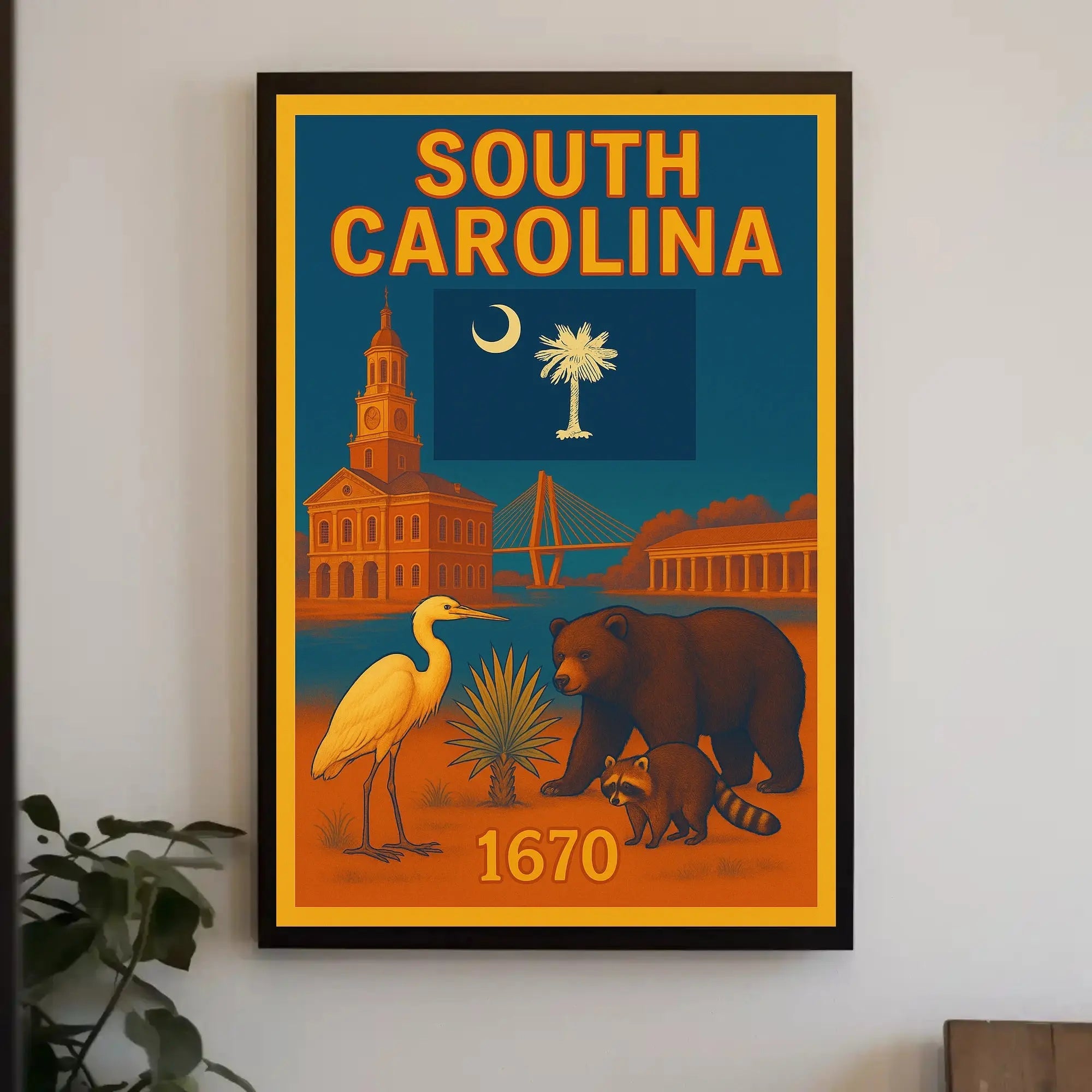 South Carolina Heritage Vintage Style Cultural or Heritage Poster PosterGoat