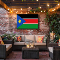 South Sudan Flag with Modern Geometric Design Country Flag Poster PosterGoat