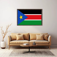South Sudan Flag with Modern Geometric Design Country Flag Poster PosterGoat