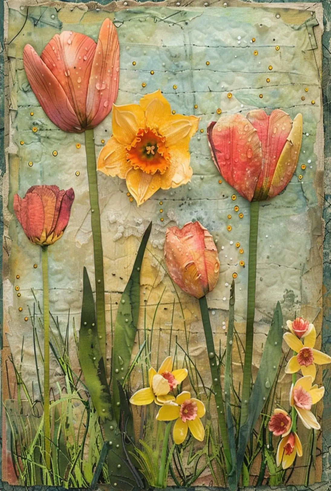 Spring Blossoms Artistry: Nature's Vibrant Whimsy Artistic Poster PosterGoat