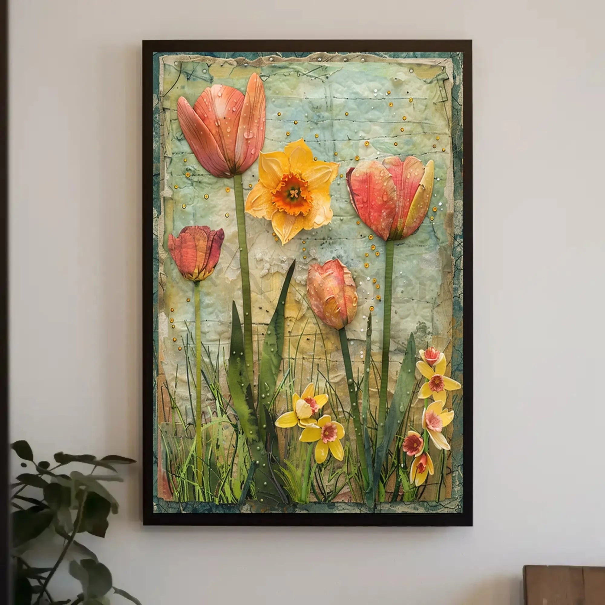 Spring Blossoms Artistry: Nature's Vibrant Whimsy Artistic Poster PosterGoat