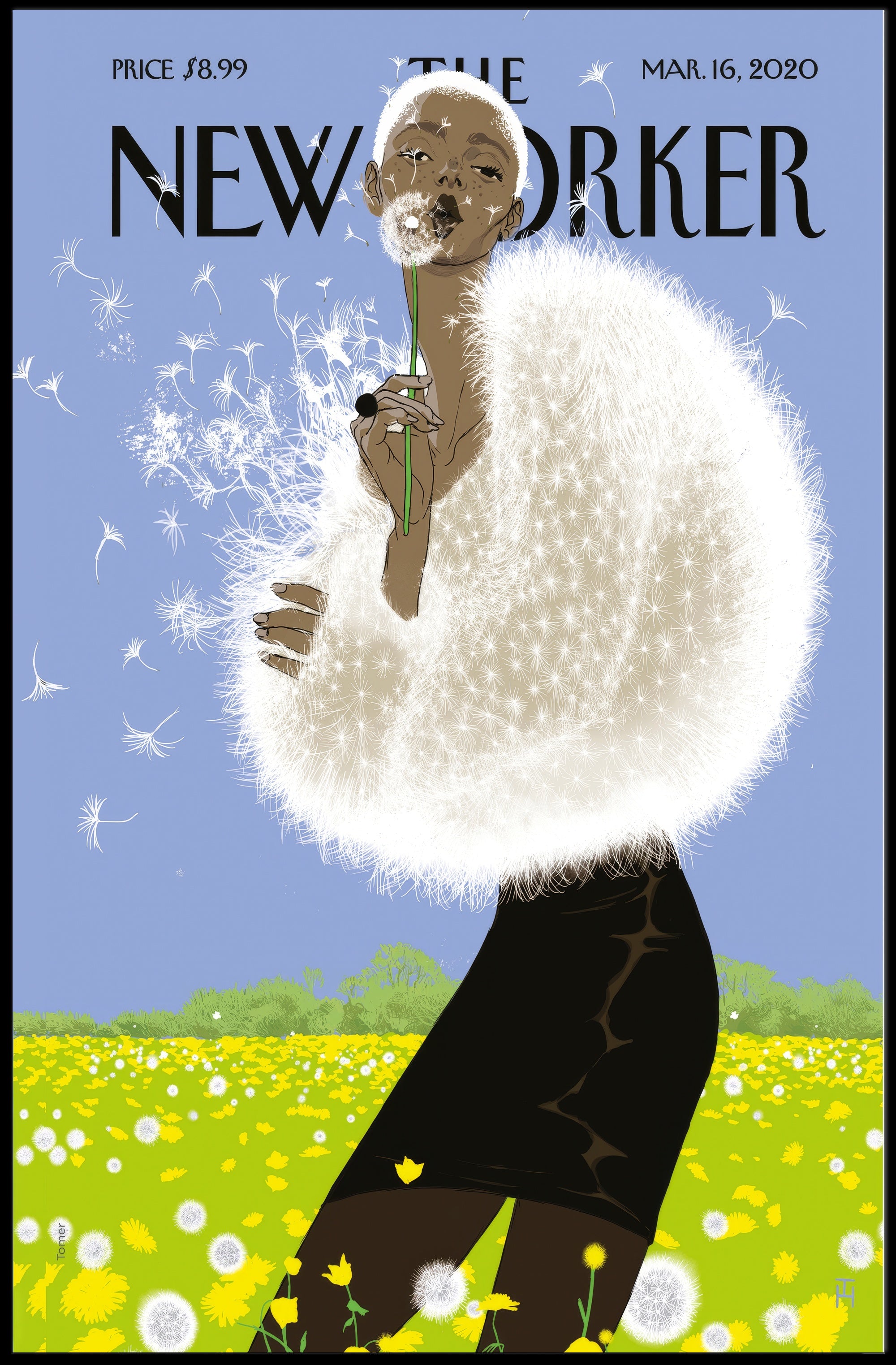 Spring Vibes Bright Dandelion Scene Artistic Poster PosterGoat