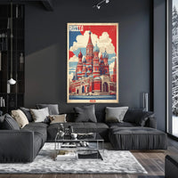 St. Basil's Cathedral Vintage Art Poster PosterGoat