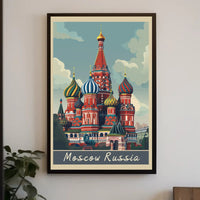 St. Basil's Cathedral Vintage Poster PosterGoat