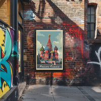 St. Basil's Cathedral Vintage Poster PosterGoat