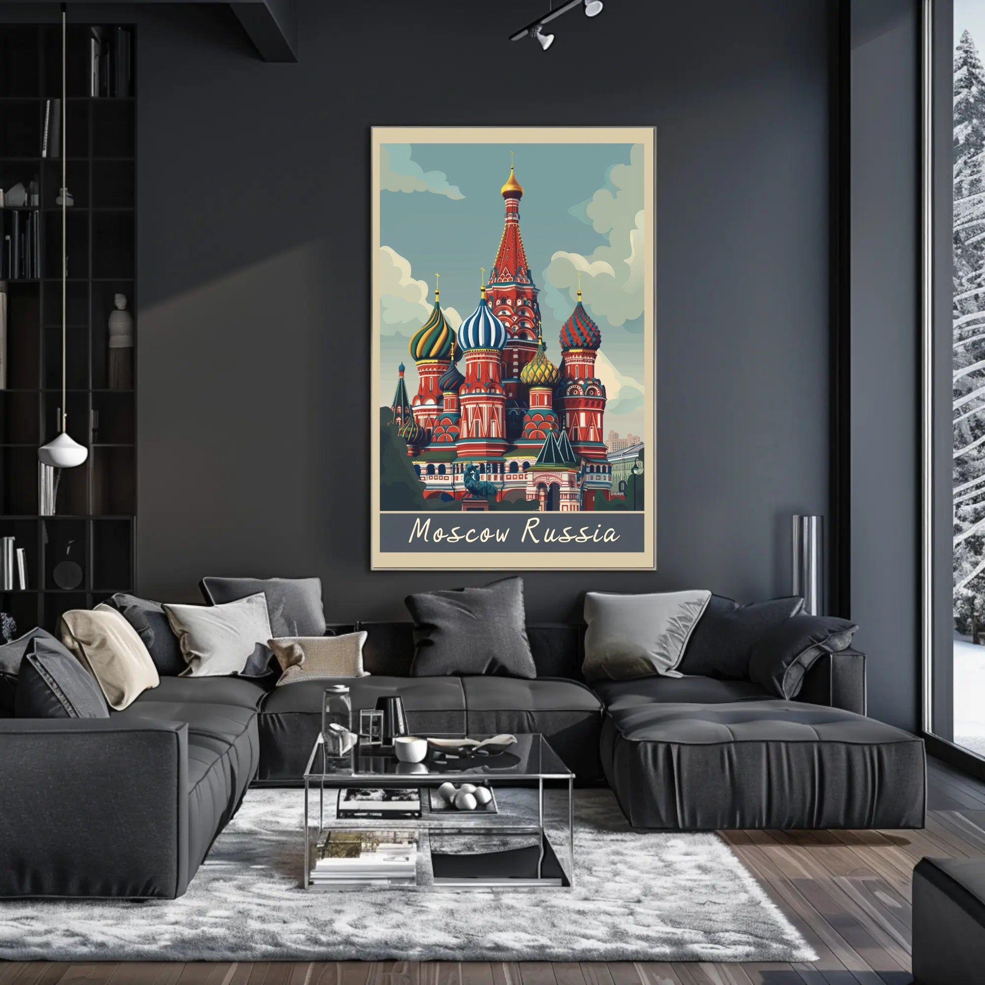 St. Basil's Cathedral Vintage Poster PosterGoat