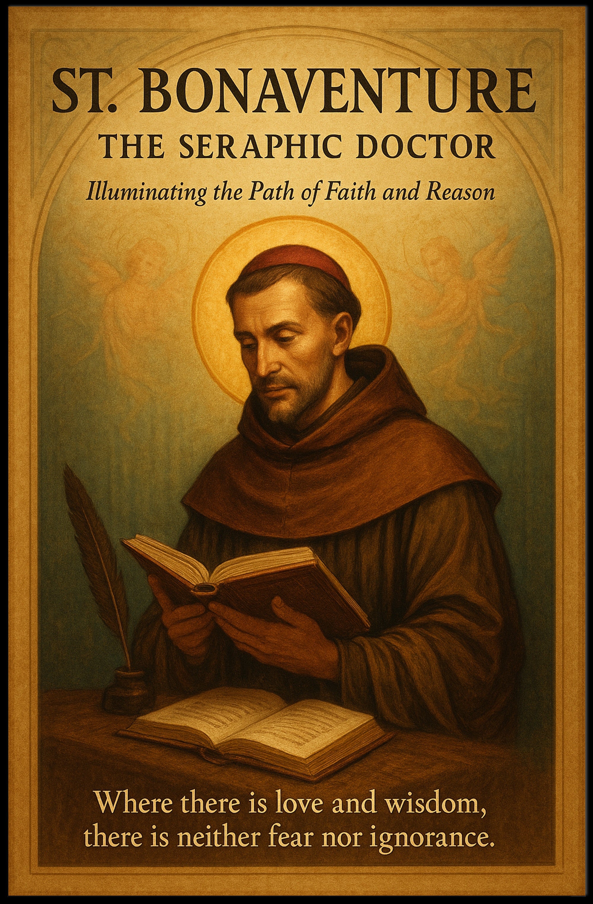 St. Bonaventure The Seraphic Doctor Poster PosterGoat