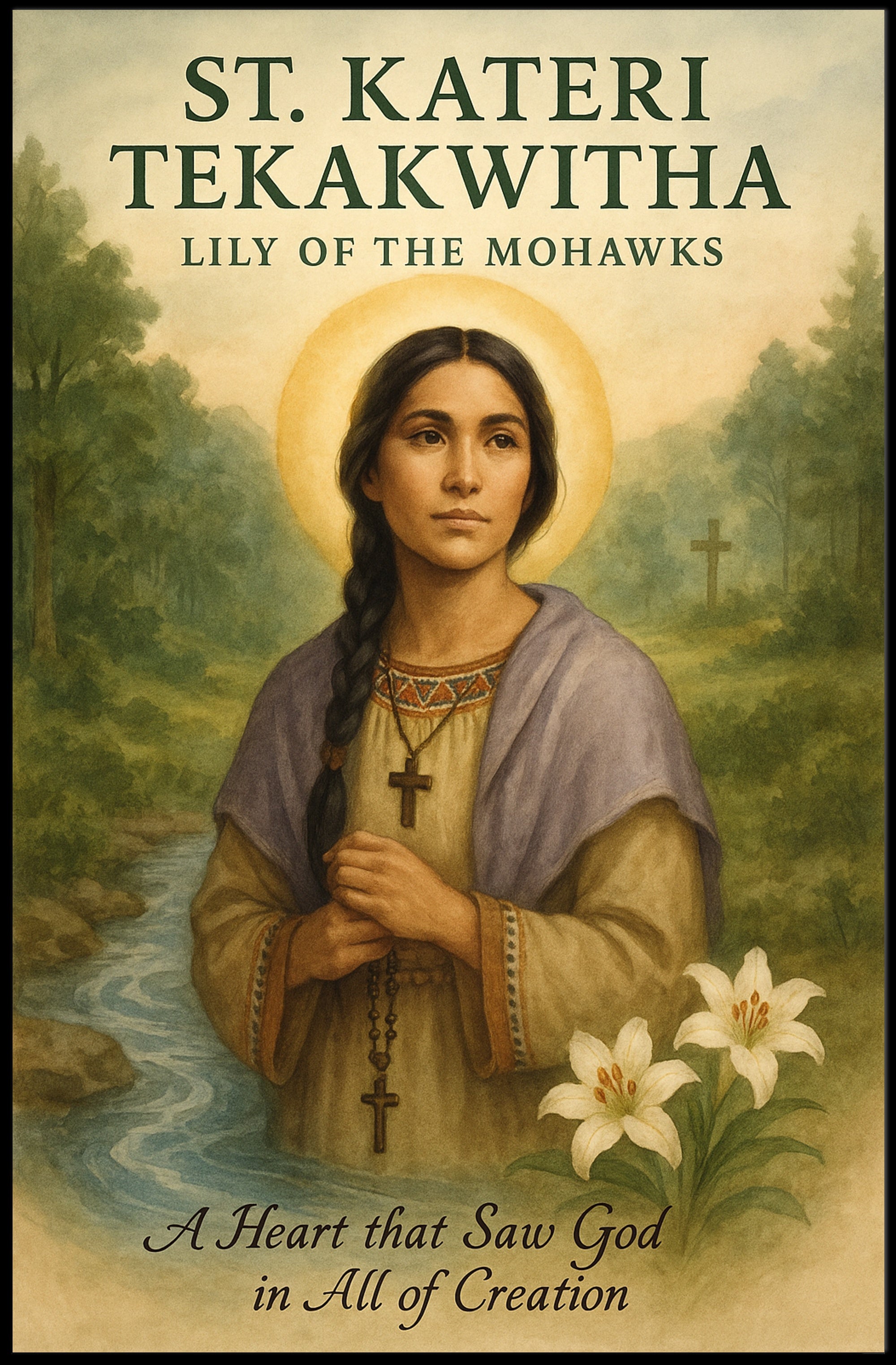 St. Kateri Tekakwitha Lily of the Mohawks Poster PosterGoat