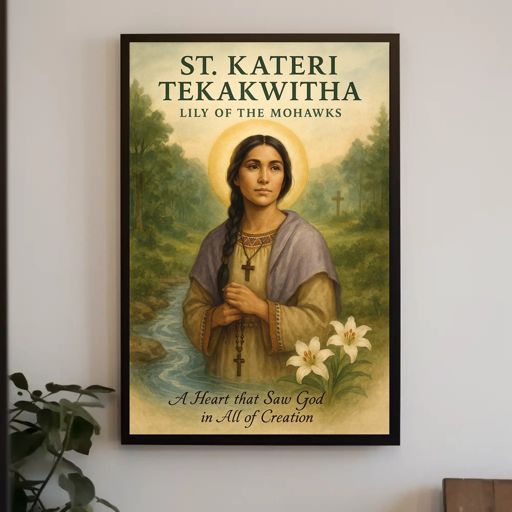 St. Kateri Tekakwitha Lily of the Mohawks Poster PosterGoat