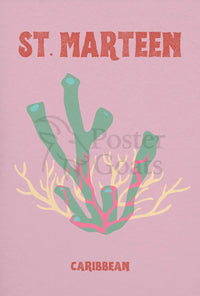 St. Marteen Caribbean Escape Minimalist Travel Poster PosterGoat