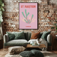 St. Marteen Caribbean Escape Minimalist Travel Poster PosterGoat