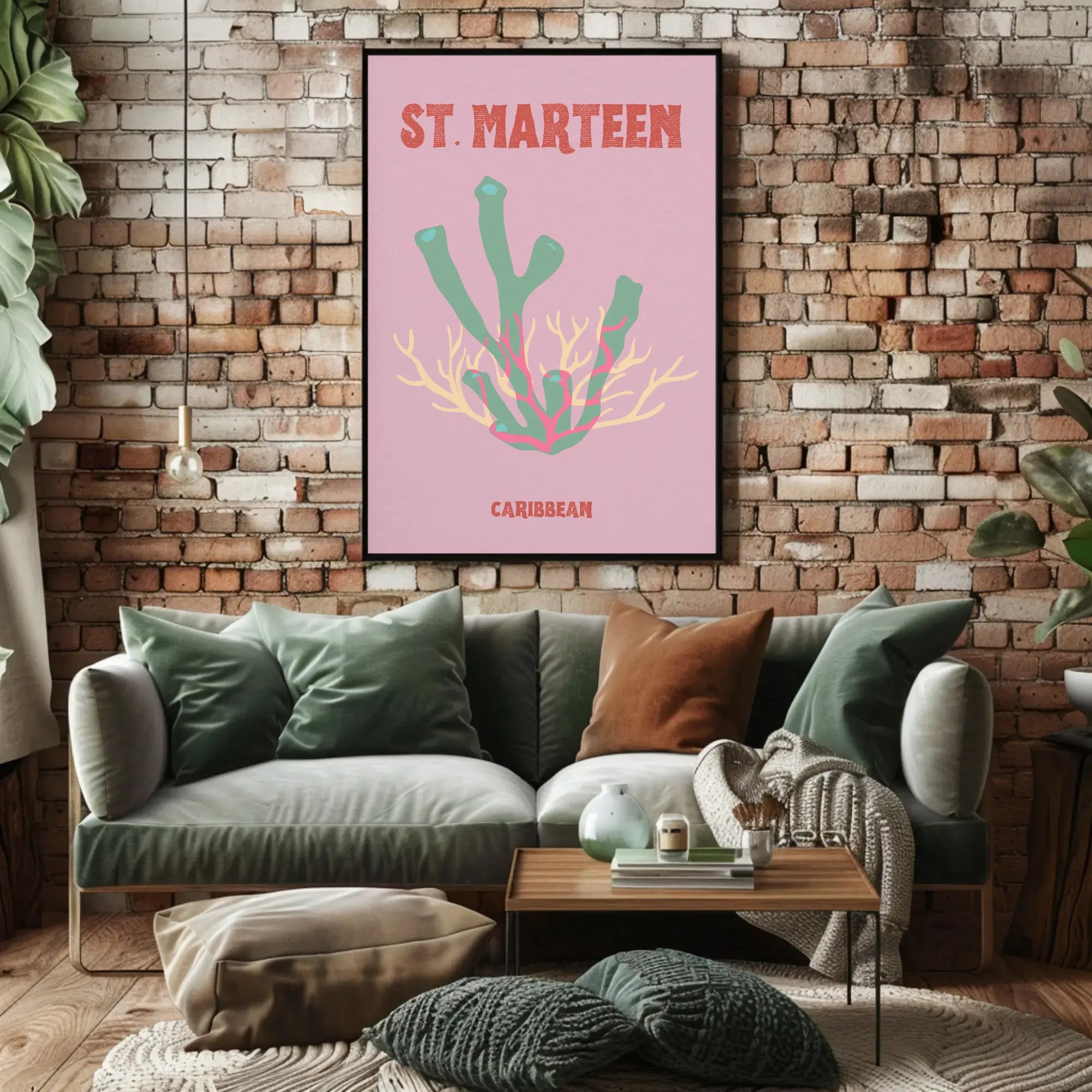 St. Marteen Caribbean Escape Minimalist Travel Poster PosterGoat