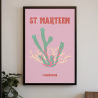 St. Marteen Caribbean Escape Minimalist Travel Poster PosterGoat