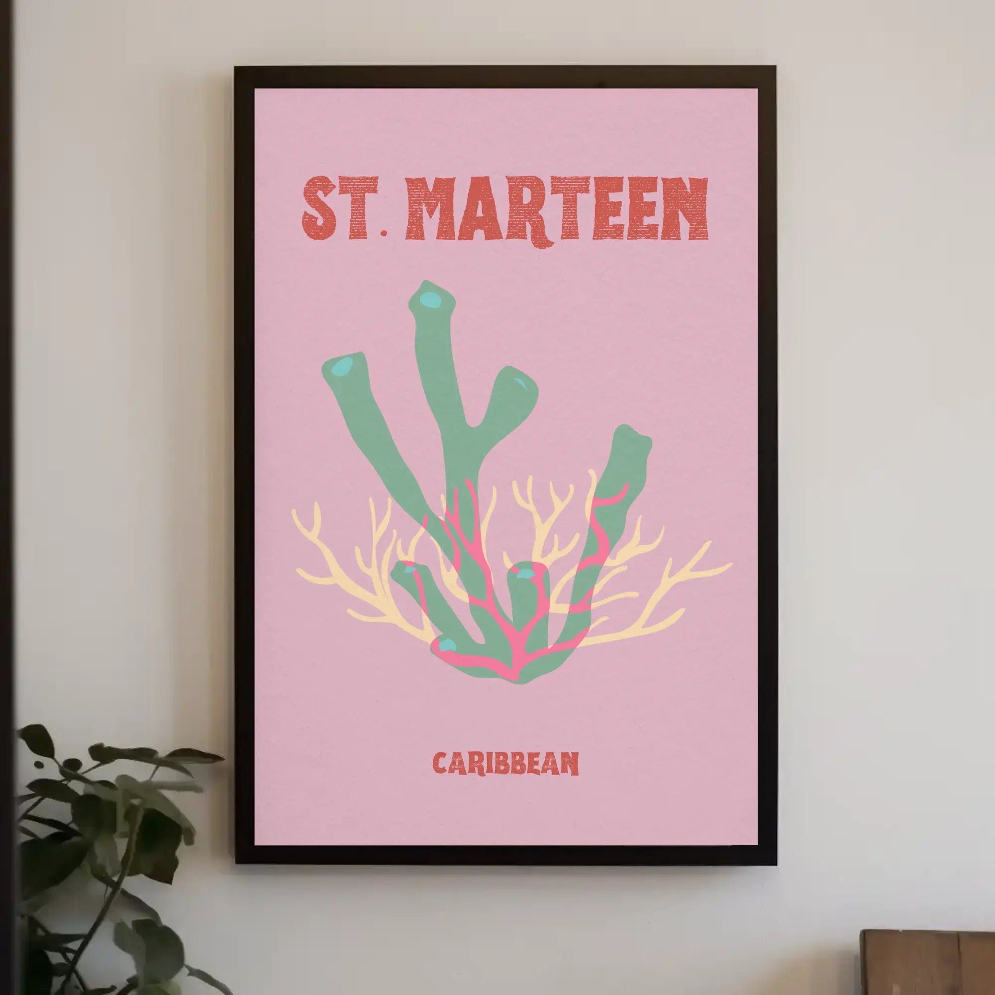 St. Marteen Caribbean Escape Minimalist Travel Poster PosterGoat