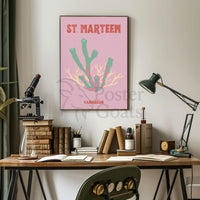 St. Marteen Caribbean Escape Minimalist Travel Poster PosterGoat