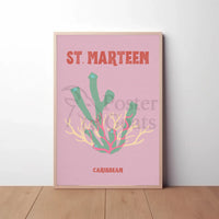 St. Marteen Caribbean Escape Minimalist Travel Poster PosterGoat