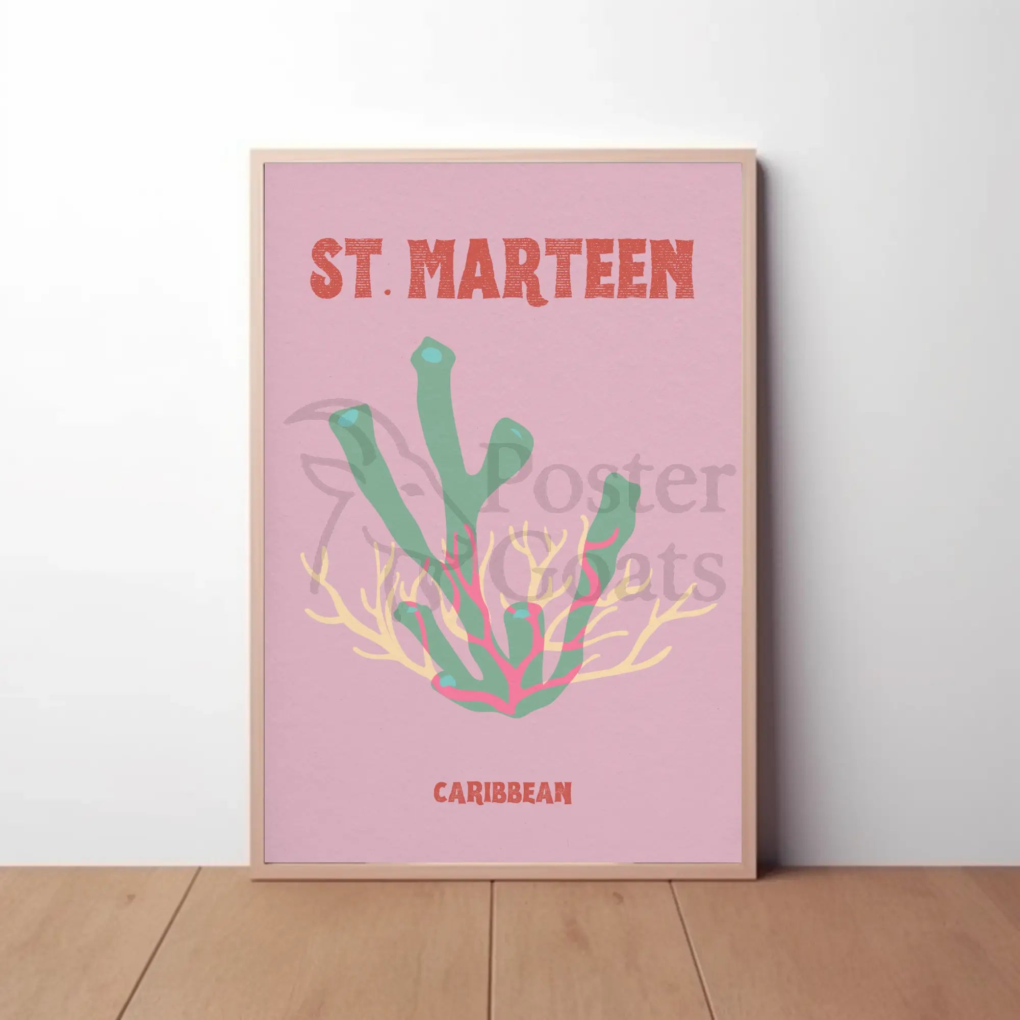 St. Marteen Caribbean Escape Minimalist Travel Poster PosterGoat