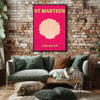 St. Marteen Vibrant Coastal Travel Poster PosterGoat