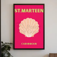 St. Marteen Vibrant Coastal Travel Poster PosterGoat