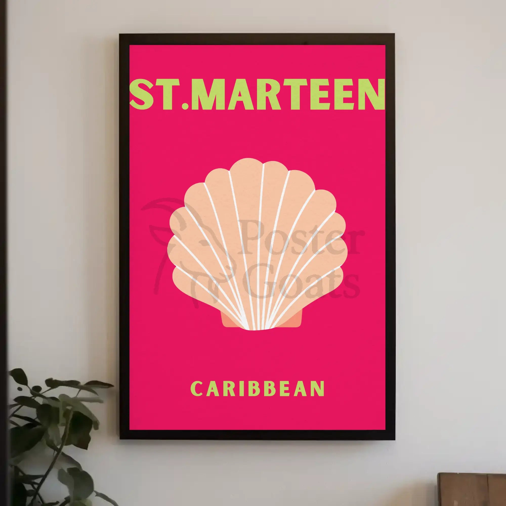 St. Marteen Vibrant Coastal Travel Poster PosterGoat
