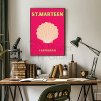 St. Marteen Vibrant Coastal Travel Poster PosterGoat