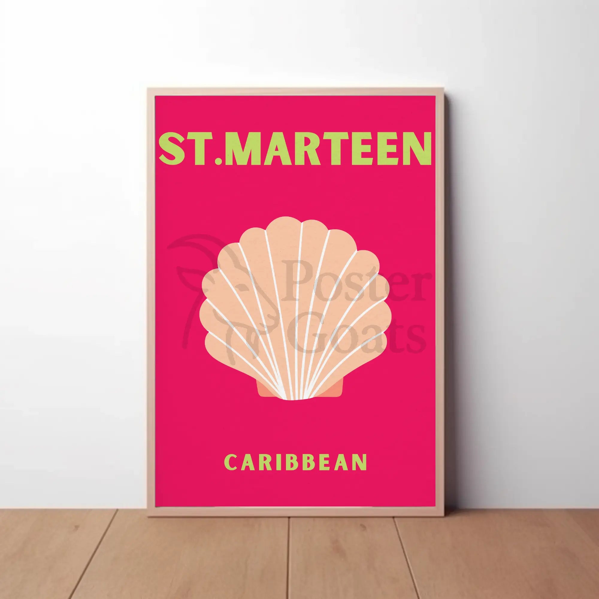 St. Marteen Vibrant Coastal Travel Poster PosterGoat