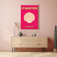 St. Marteen Vibrant Coastal Travel Poster PosterGoat