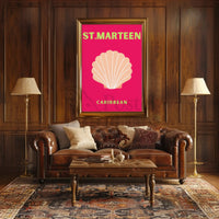 St. Marteen Vibrant Coastal Travel Poster PosterGoat