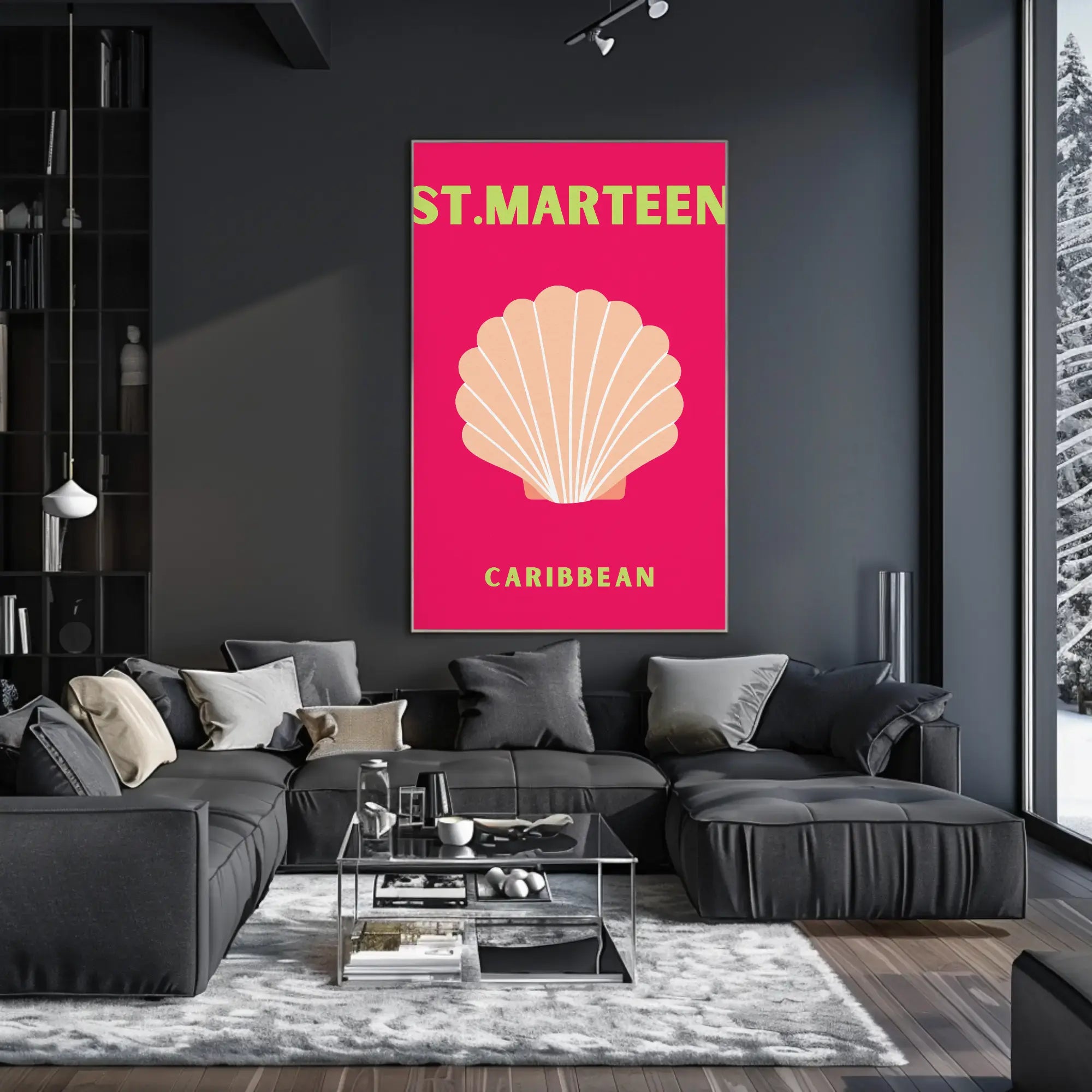 St. Marteen Vibrant Coastal Travel Poster PosterGoat