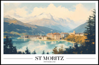 St. Moritz Alpine Elegance Vintage Travel Poster PosterGoat