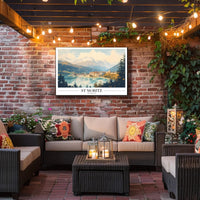 St. Moritz Alpine Elegance Vintage Travel Poster PosterGoat