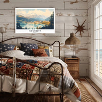 St. Moritz Alpine Elegance Vintage Travel Poster PosterGoat