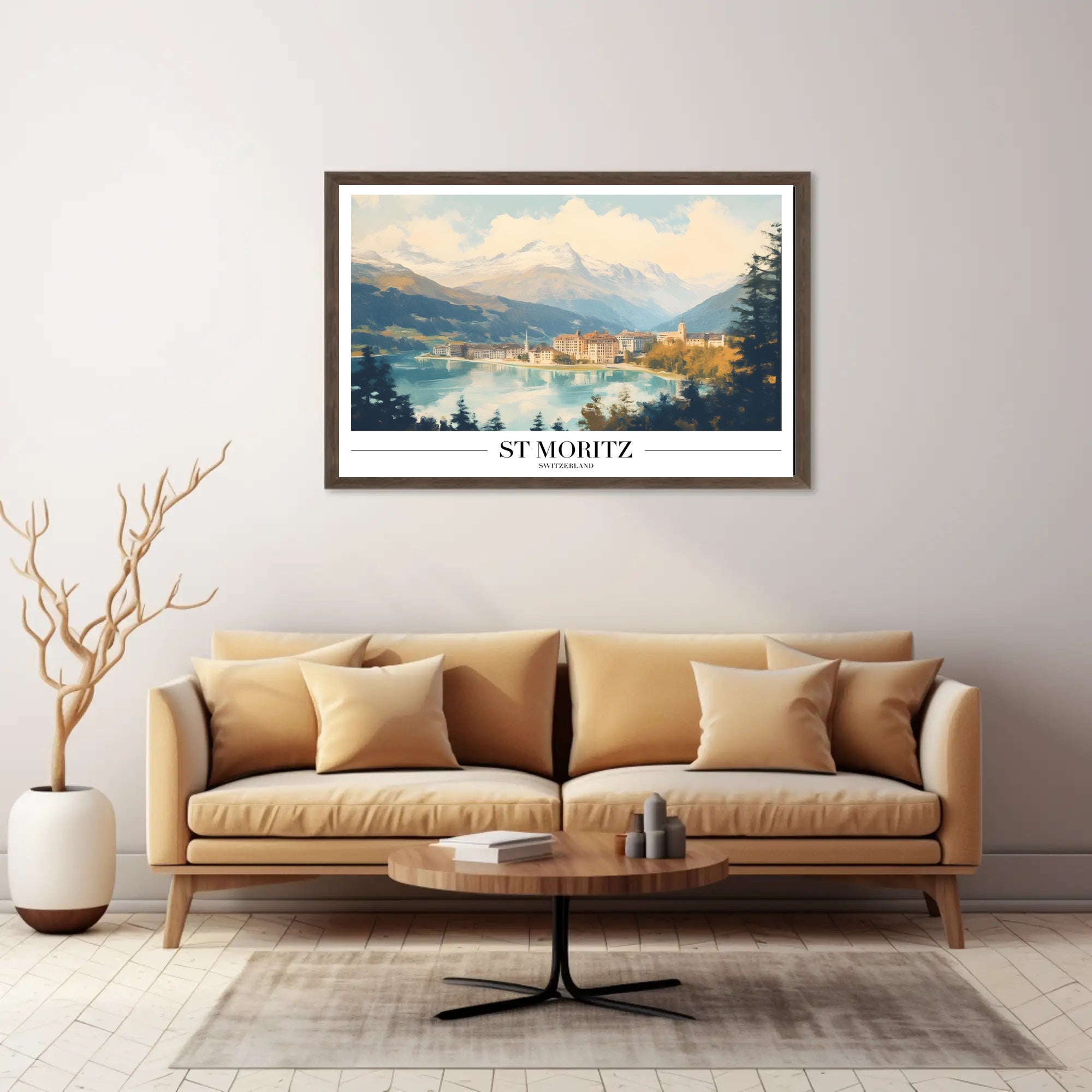 St. Moritz Alpine Elegance Vintage Travel Poster PosterGoat