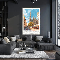 St. Stephen's Cathedral in Vienna: Vibrant Poster PosterGoat