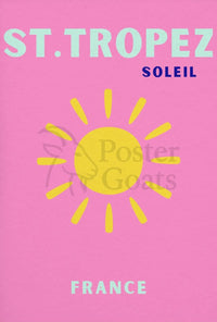 St. Tropez Sunshine Vibes Travel Poster PosterGoat