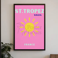 St. Tropez Sunshine Vibes Travel Poster PosterGoat