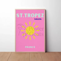 St. Tropez Sunshine Vibes Travel Poster PosterGoat