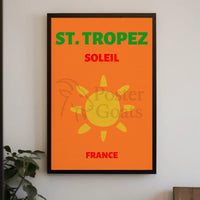 St. Tropez Travel Poster celebrates sunny French Riviera memories PosterGoat