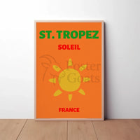 St. Tropez Travel Poster celebrates sunny French Riviera memories PosterGoat