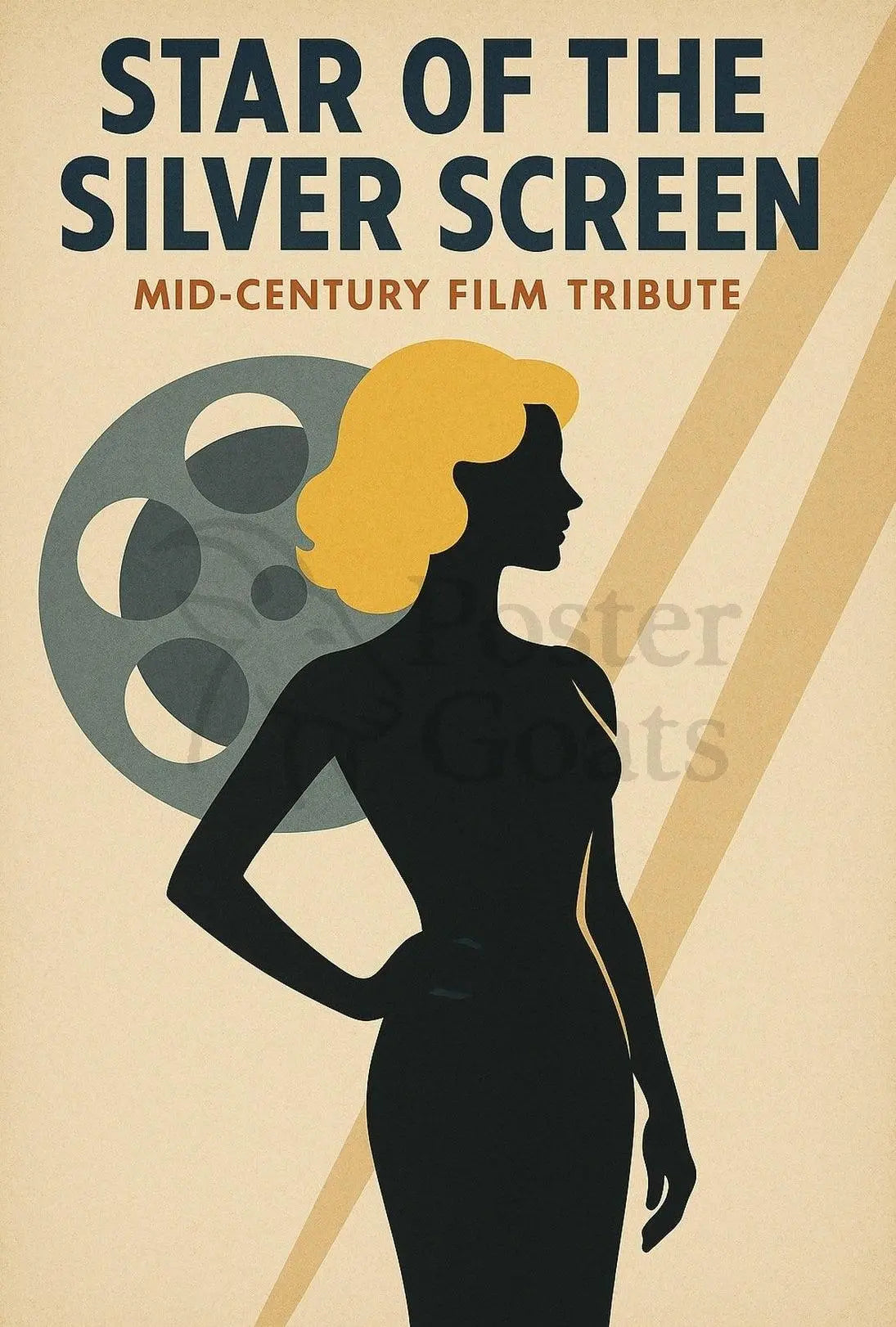 Star of the Silver Screen Tribute Artistic Poster PosterGoat