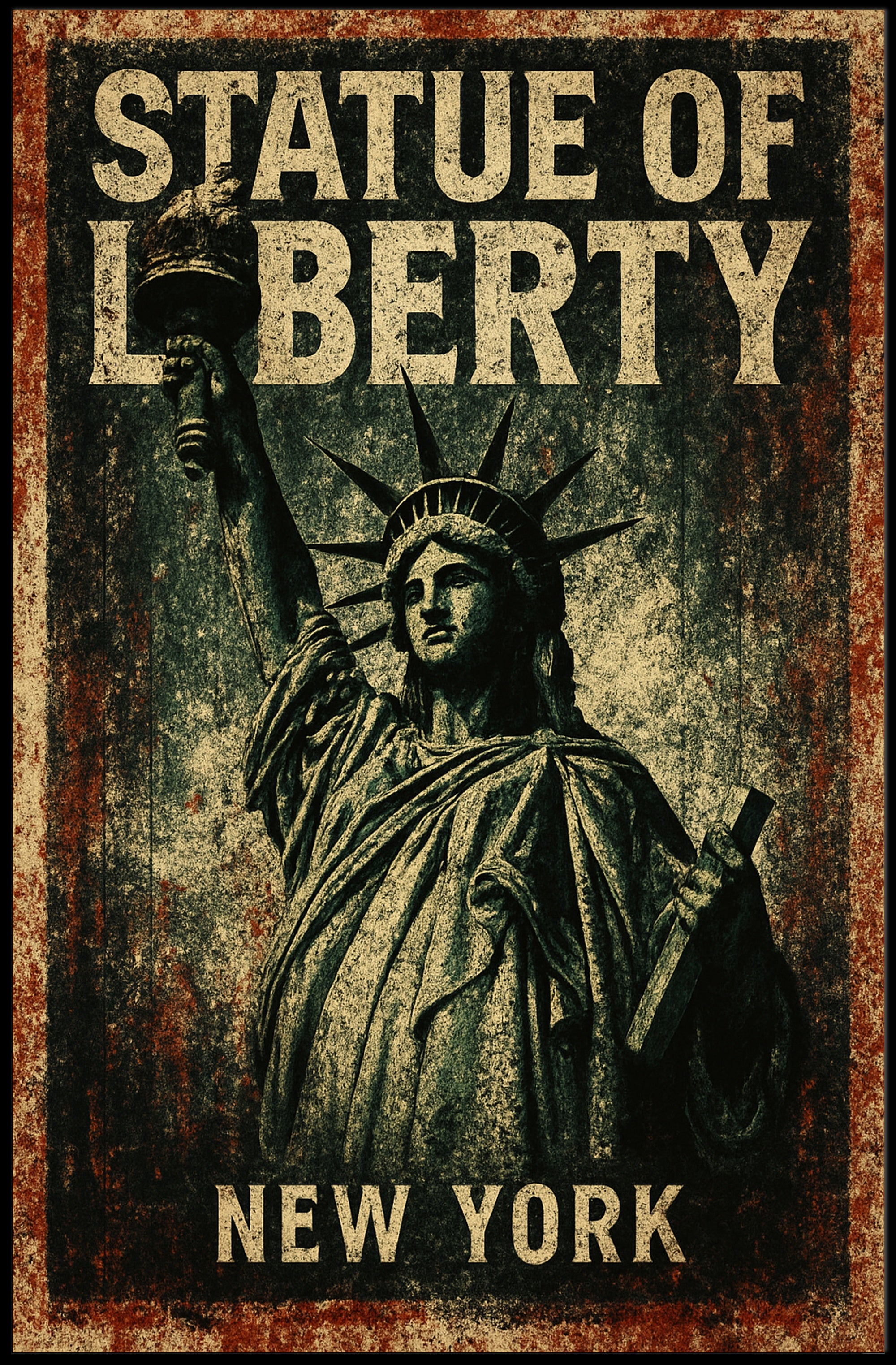 Statue Of Liberty New York Poster PosterGoat