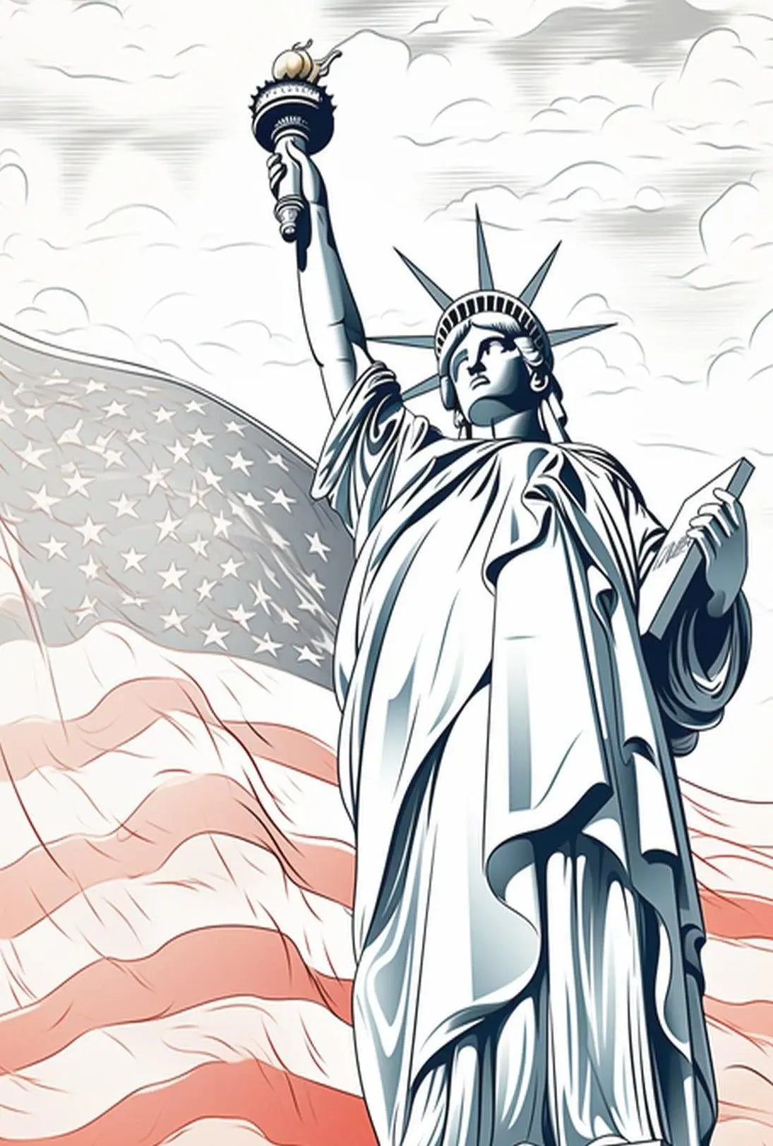 Statue of Liberty New York Patriotic Heritage Poster PosterGoat