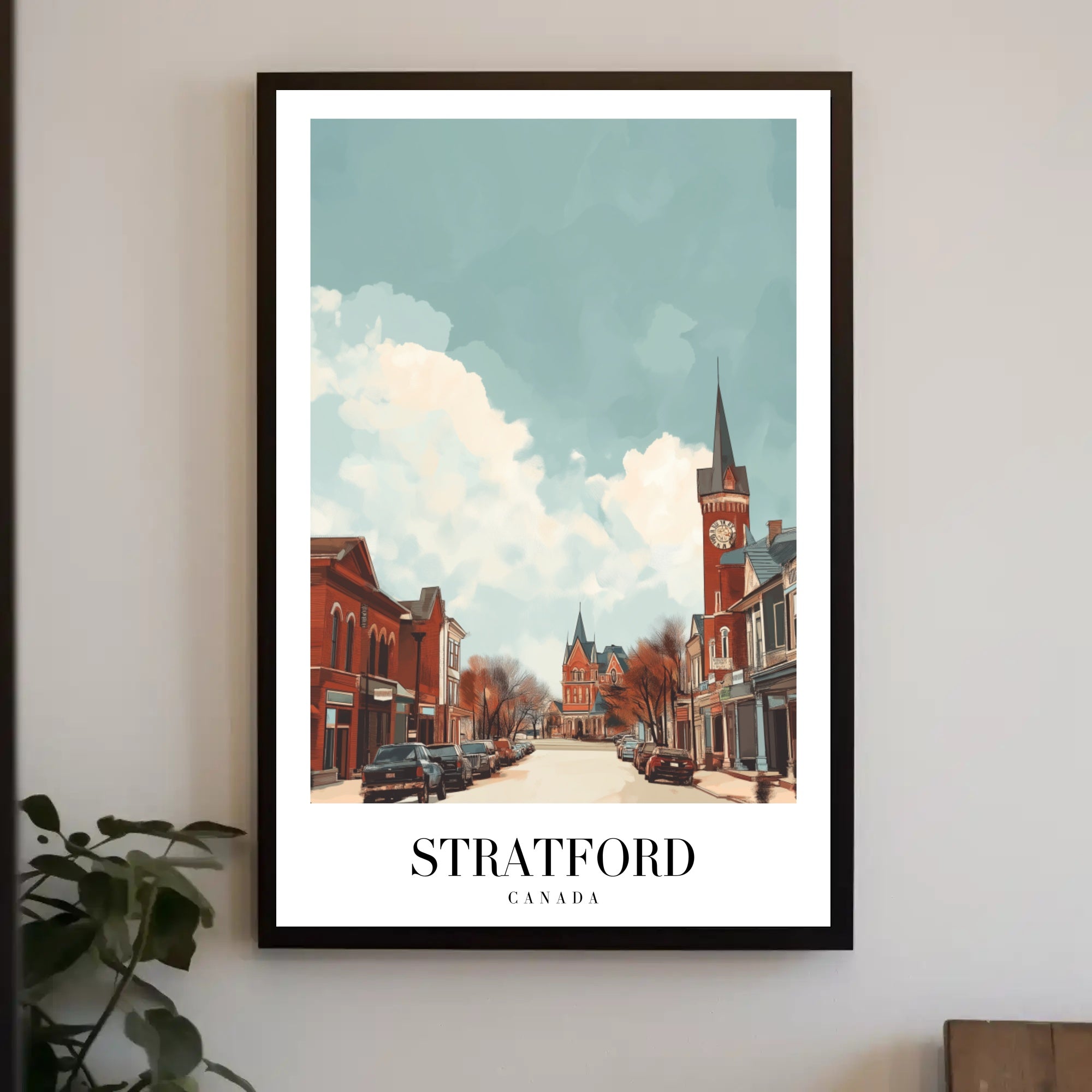 Stratford Street View: Vintage Buildings Urban or Cityscape Poster PosterGoat