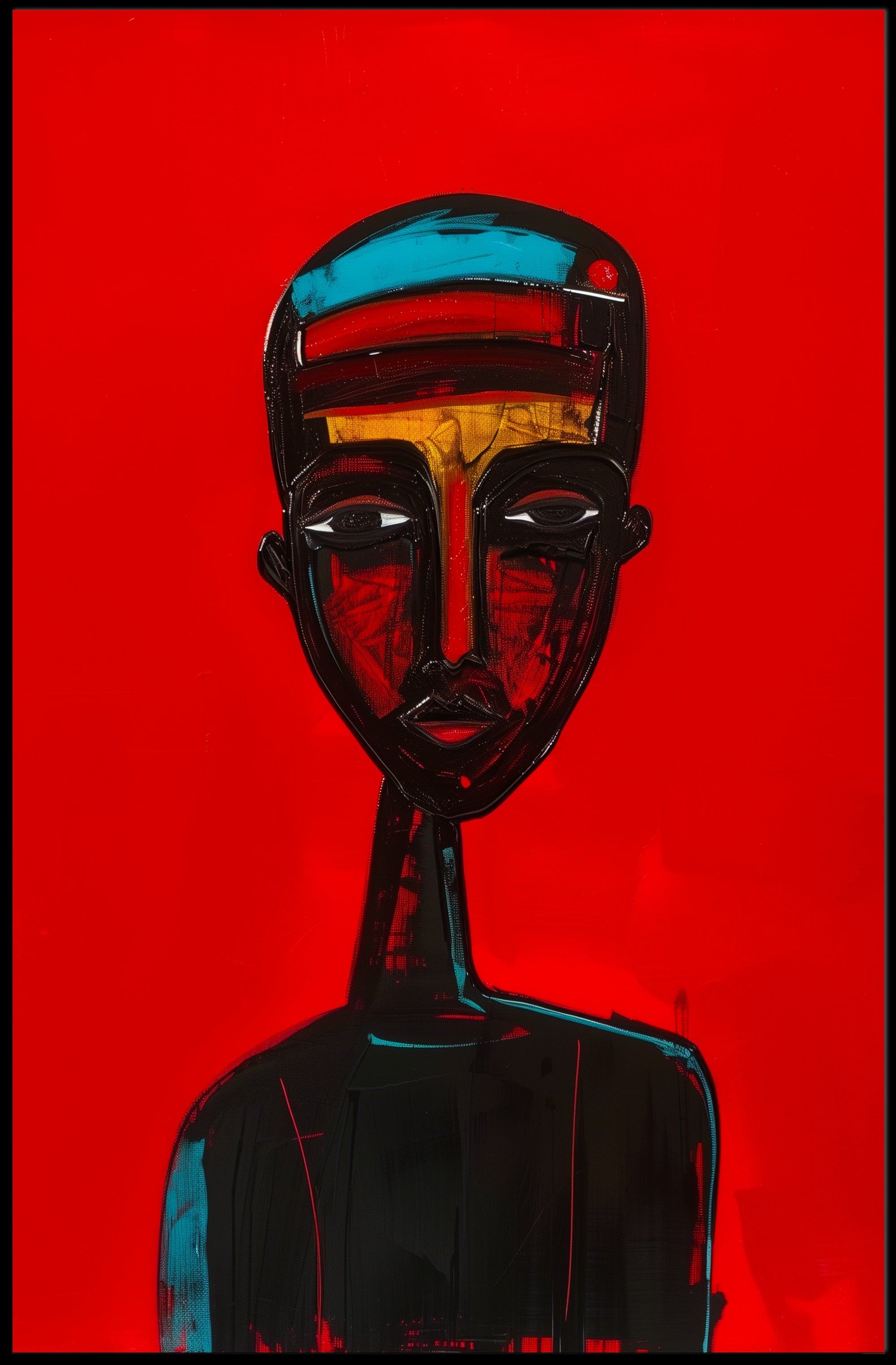 Striking Abstract Portrait Art Poster - Abstract or Artistic Poster PosterGoat