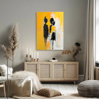 Striking Silhouettes Dripping Abstract Artistic Poster PosterGoat