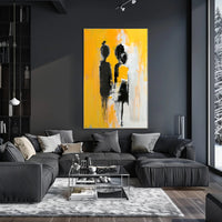 Striking Silhouettes Dripping Abstract Artistic Poster PosterGoat